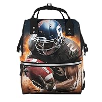 Diaper Bag Backpack Cool American Football Maternity Baby Nappy Bag Casual Travel Backpack Hiking Outdoor Pack