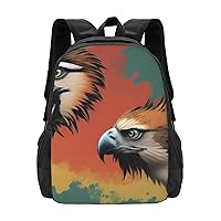 Eagles Head Backpack Lightweight Simple Casual Backpack Shoulder Bags Large Capacity Laptop Backpack