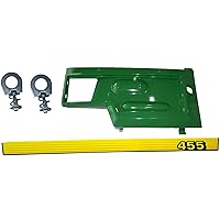 New Right Side Panel/Decal/Panel Retaining Clip Kit AM128982 M130324 Compatible with JohnDeere 455 S/n Above 070001