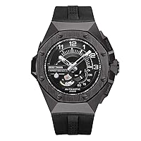 REEF TIGER Top Brand All Black Muti-Functional Automatic Mechanical Sport Watches RGA92s7