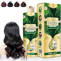 Plant Bubble Hair Dye Shampoo,Natural Plant Extract Bubble Hair Dye,Household Easy-to-wash Hair Washing Color Cream,Hair Dye Shampoo for Women Men (Natural black)