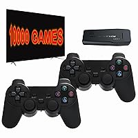 Retro Game Console, Retro Game Stick, Plug & Play Video TV Game Stick with 10000+ Games, 9 Emulators, 4K HDMI Output, Dual Controllers(64G)