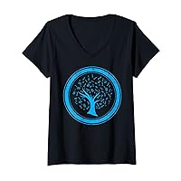 Womens Programmer Binary Tree Computer Science Lovers Coding Funny V-Neck T-Shirt