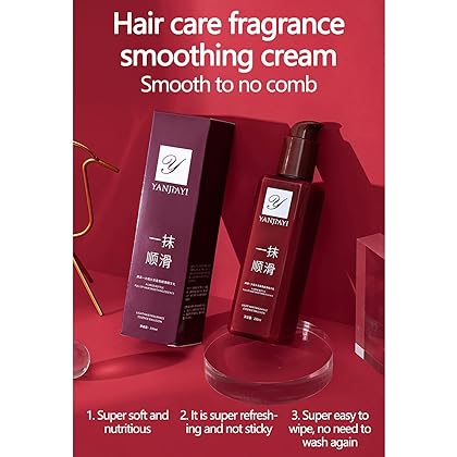 RnemiTe-amo A Touch of Magic Hair Care, YANJIAYI Hair Smoothing Leave-in Conditioner without Rinsing, Deep Conditioner For Dry Damaged Hair, Light Hair Ragrance Essence Emulsion (1pc)