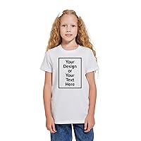 SupaSoft Apparel Kids Personalized Shirt for Boys Girls Youth Custom Tshits 6 to 18 Age Add Your Text Photo Tee