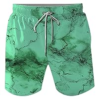 Mens Beach Shorts Casual Quick Dry Bathing Suits Drawstring Graphic Print Shorts Elastic Summer Lightweight Swimwear