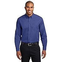 Port Authority Long Sleeve Easy Care Shirt-Light Blue/Light Stone S608