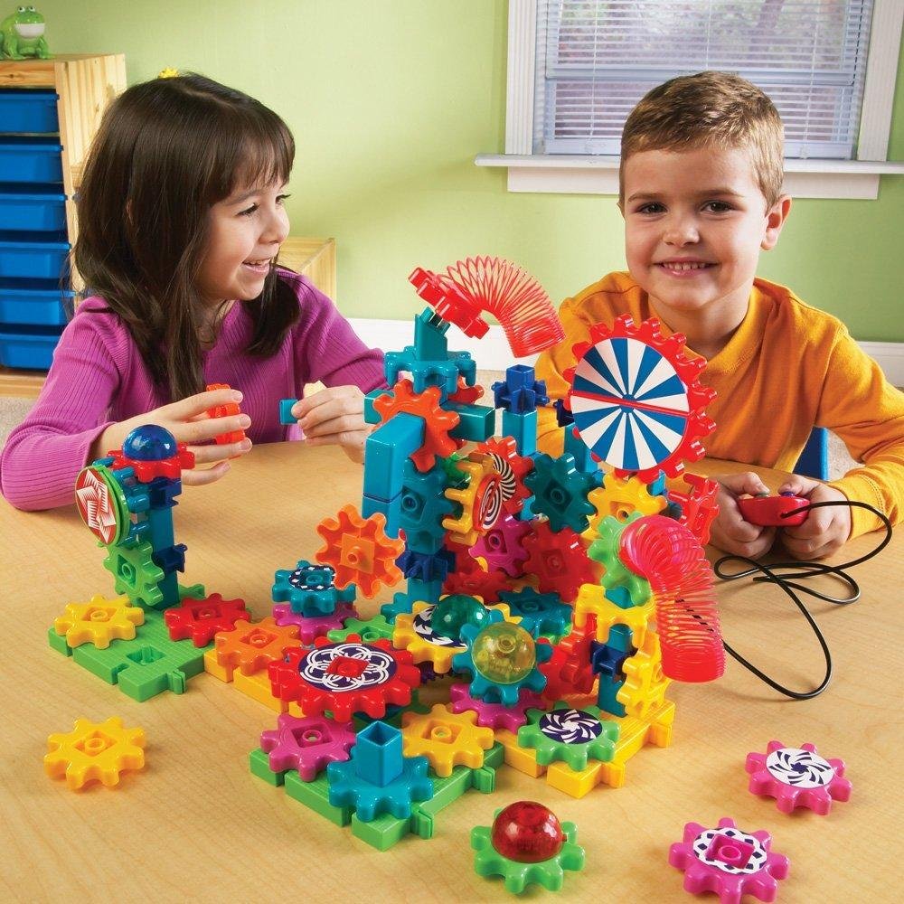 Learning Resources Gears! Gears! Gears! Lights & Action Building Set, Gear Toy, 121 Pieces