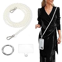 Pearl Crossbody Phone Lanyard Chain Fit For All Phones Women Bag Replacement Strap