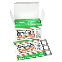 Fresh Breath Chewing Gum with ZINC, Citrus Mint Flavor, 10 Count (Pack of 6)