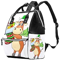 Green Hat Scarf Bull Holds Socket with Candies Diaper Bag Backpack Baby Nappy Changing Bags Multi Function Large Capacity Travel Bag