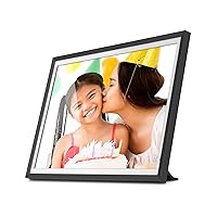 Aluratek Dual-Band 2.4Ghz, 5Ghz WiFi Touchscreen Digital Photo Frame with 3K Resolution, Light Sensor and 32GB Built-in Memory - 13.5 inch