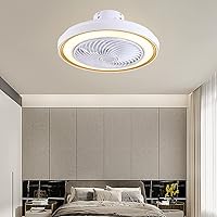 Ceiling Fans, Bedroom Led Ceiling Fan with Light Kids Fan Lighting Silent 3 Speeds Fan Ceiling Light with Remote Control Modern Living Room Quiet Ceiling Fan Light with Timer/Gold