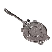 6.5 Inch Cast Iron Tortilla Press. Tortilla Maker, Flour Tortilla press, Rotis Press, Dough Press, Pataconera Seasoned with Flaxeed Oil, Gray