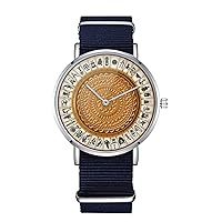 Alethiometer Design Nylon Watch for Men and Women, Golden Compass Art Theme Unisex Wristwatch, Symbol-Reader Alethia Lover Gift Idea