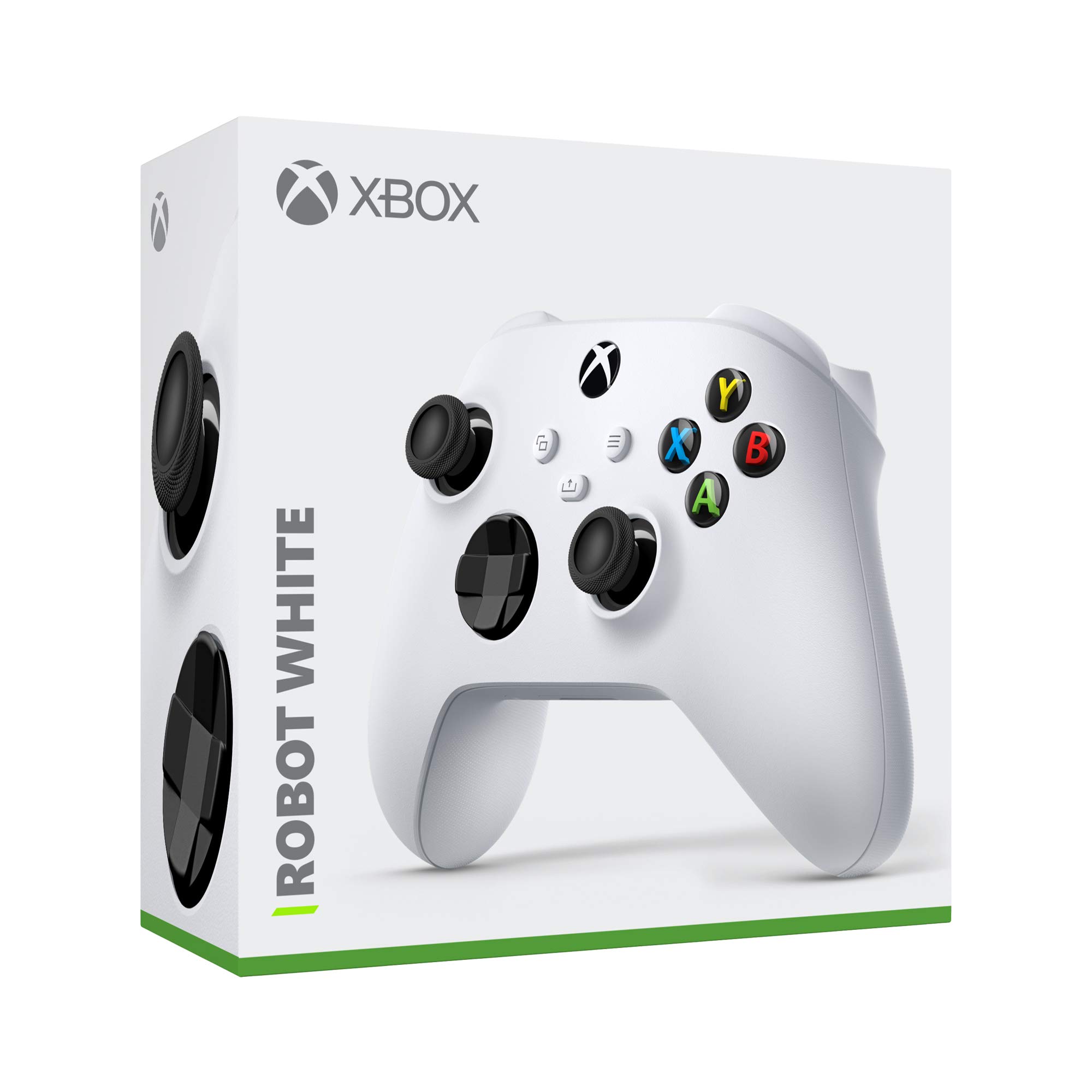 Microsoft Xbox Wireless Controller Robot White - Wireless & Bluetooth Connectivity - New Hybrid D-pad - New Share Button - Featuring Textured Grip - Easily Pair & Switch Between Devices