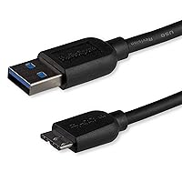 3m 10ft Slim USB 3.0 A to Micro B Cable M/M - Mobile Charge Sync USB 3.0 Micro B Cable for Smartphones and Tablets (USB3AUB3MS)