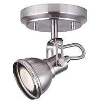 CANARM ICW622A01BN10 LTD Polo 1 Light Ceiling/Wall, Brushed Nickel with Adjustable Head