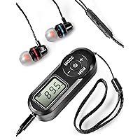 Portable Radio, ZHIWHIS FM Digital Tuner with Best Reception, Pocket Transistor Receiver with Stereo Sound, Battery Operated Walkmen with Scan and Preset Black
