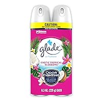 Glade Air Freshener Odor Fighting Room Spray, Exotic Tropical Blossoms, 8.3 oz, 2 Count