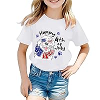 Kids 4th of July T-Shirt for 1-8 Years Red White Blue T-Shirts Classic Short Sleeve Crewneck Independence Day Tops Tees 3-10 Years,4Th of July Shirts for Boys,2T 4Th of July Shirt Boy