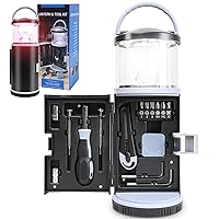 KEGOZ Lantern Multitool Kit - LED Lantern with Ruler, Drill, Knife and More - Ultra-Bright Camping Light for Outdoor Trips and Power Outages, Fishing Gifts for Men