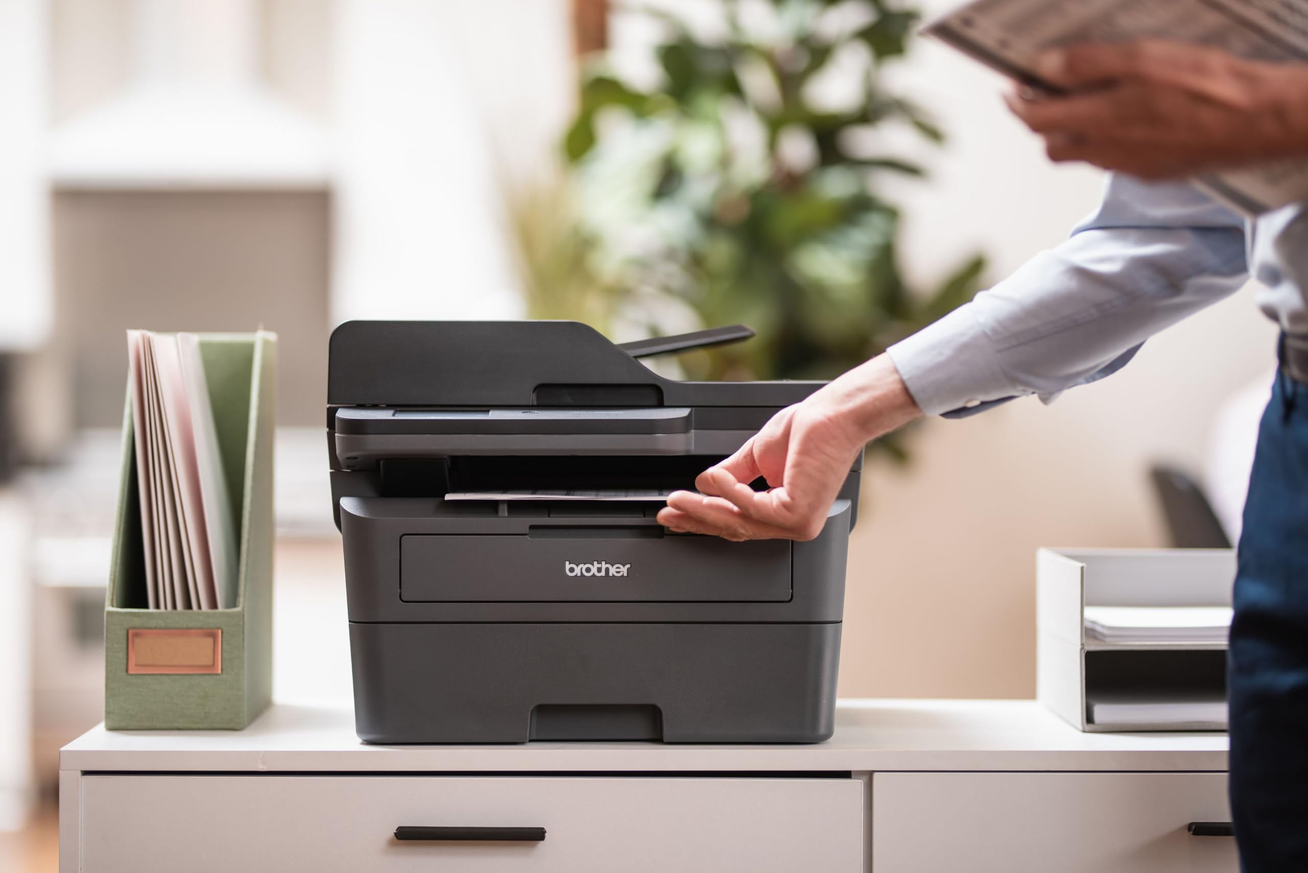 Brother MFC-L2820DW Wireless Compact Monochrome All-in-One Laser Printer with Copy, Scan and Fax, Duplex, Black & White | Includes Refresh Subscription Trial(1), Amazon Dash Replenishment Ready