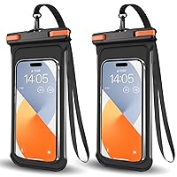 2 PCS Waterproof Phone Pouch, IPX8 Underwater Case [ Thick Case Friendly ] for iPhone 15 14 13 Pro Max Plus, Galaxy S24 S23 Pixel 8a 7a Up to 8