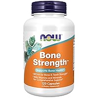 NOW Supplements, Bone Strength™ with Microcrystalline Hydroxyapatite (MCHA), Magnesium and Vitamins C,D and K, 120 Capsules