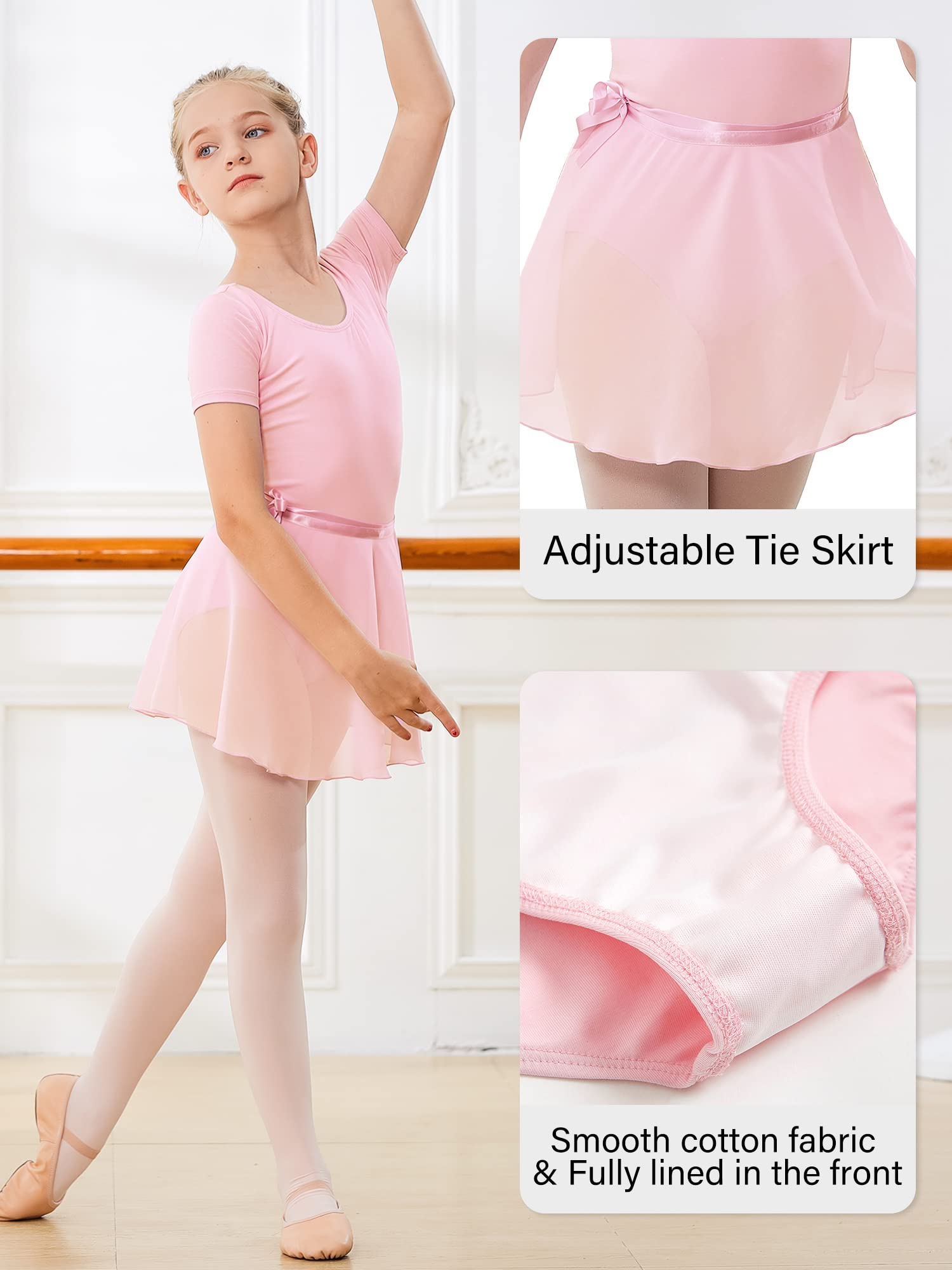 Stelle Ballet Leotards for Girls Toddler Dance Dress Outfit Combo with Dance Skirt and Tights (Toddler/Little Kid/Big Kid)