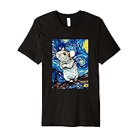 Mouse Starry Night Painting Men Women Kids Premium T-Shirt