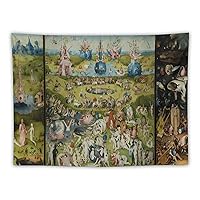 JU XIANG The Garden of Earthly Delights by Hieronymus Bosch Tapestry Home Decor Tapestry Wall Art Hanging Picture Print Bedroom Decorative Painting Tapestries Room Aesthetic 30