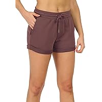 icyzone Workout Lounge Shorts for Women - Athletic Running Jogging Cotton Sweat Shorts