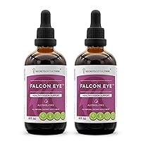 Secrets of the Tribe Falcon Eye Alcohol-Free Extract, Alcohol-Free Bilberry, Eyebright, Ginkgo, Green Tea, Carrot, Grape. Tincture Glycerite Healthy Vision Support (2x4 FL OZ)