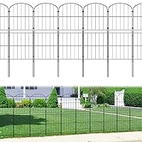 Decorative Garden Fence 10 Panels 37.5in (H) x 10.4ft (L) Border Animal Barrier, Rustproof Metal Wire Landscape Wire Edge Flower Bed Fencing for Patio Yard Outdoor Decor, Arched