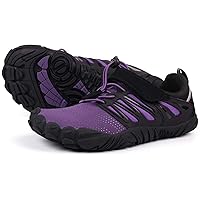 Joomra Barefoot Trail Running Shoes Women Purple Minimalist Barefoot Runner Size 6.5-7 Female Athletic Hiking Trekking Gym Wide Toes Workout Sneakers 37