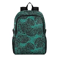 ALAZA Tropical Black Leaves Exotic Foliage Monstera Camouflage Lightweight Backpack for Daily Shopping Travel