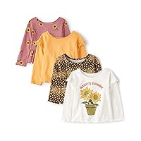 The Children's Place baby girls Sunflower Top Dark Earth