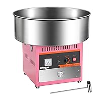 Cotton Candy Machine Commercial, 1000W Electric Cotton Candy Machine, Cotton Candy Maker with Stainless Steel Bowl, Sugar Scoop, Storage Drawer, Perfect for Family Party, Kids Birthday