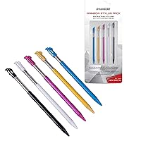dreamGEAR Rainbow Stylus Pack: Compatible with Nintendo NEW 3DS XL, Includes 5 Retractable Stylus, Fits Directly In New 3DS XL, Easy to Grip, Increases Touchscreen Accuracy