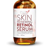 Retinol Serum for Face with Hyaluronic Acid (Double Size 2 oz) - Anti Aging Serum Minimizes Fine Lines & Wrinkles, Improves Sun Damaged Skin & Fades Dark Spots
