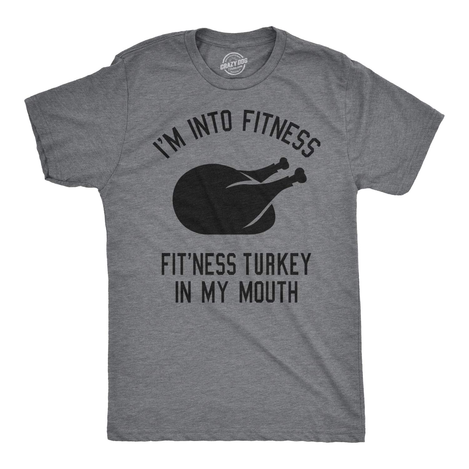 Mens Fitness Turkey in My Mouth T Shirt Funny Thanksgiving Thankful Graphic