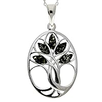 Genuine Baltic Amber & Sterling Silver Tree of Life Pendant without Chain - GL364