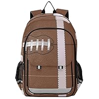 ALAZA American Football Ball Close Up with White Laces Reflective Backpack Outdoor Sport Safety Bag