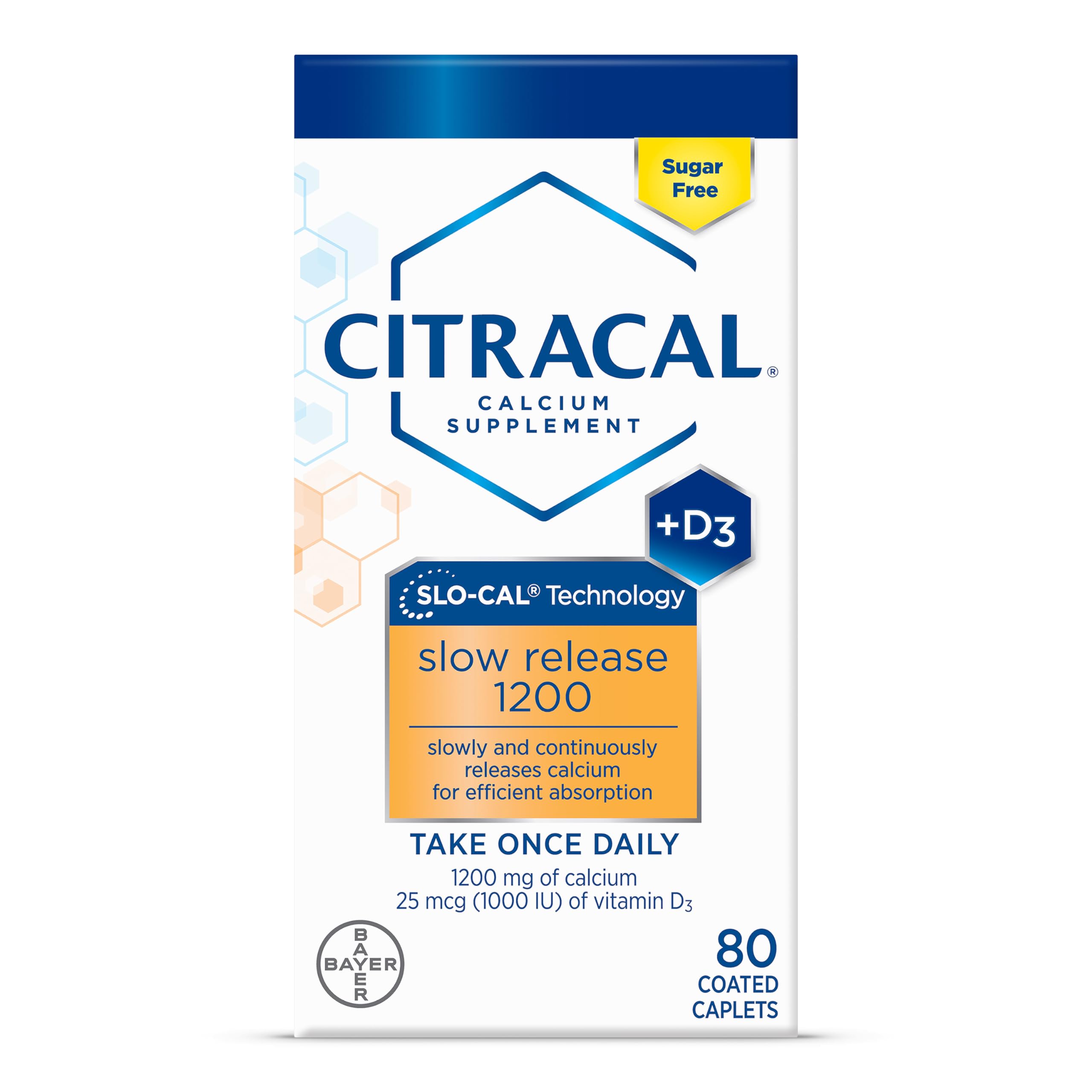 CITRACAL Slow Release 1200, 1200 mg Calcium Citrate and Calcium Carbonate Blend & Nature's Bounty Advanced Hair, Skin & Nails