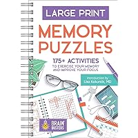 Large Print Memory Puzzles: 175+ Puzzles and Activities for Adults to Exercise Memory and Improve Focus - Includes Spiral Bound / Lay Flat Design and ... Font for Easy Reading (Brain Busters)
