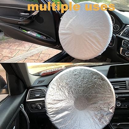 Car Seat Sun Shade Cover, Reflective Baby Seat Covers to Keep The Car Seat Cool, Auto Window Sun Protection with Car Seat Shade Reflector UV Ray Helpers(Maximum Extension Size: 42.5