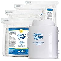 Fresh Scent Sanitizing Hand Wipes Kit - Get (4) 1200ct Refill Rolls and (1) White Wall Mounted Dispenser, Total 4800 Wipes