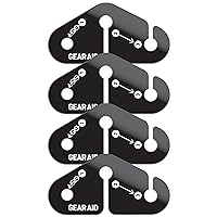 GEAR AID Line Tensioners for Hanging Gear, Tarps, Travel Clothesline and Bear Hangs at Camp, Includes 4 Tensioners for use with 550 Paracord
