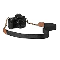 MoKo Camera Strap, Cotton Woven Camera Strap, Adjustable Universal Neck & Shoulder Strap for Video Camcorder, Binoculars, and Nikon/Canon/Sony/Minolta/Panasonic/SLR/DSLR Digital Cameras, Black